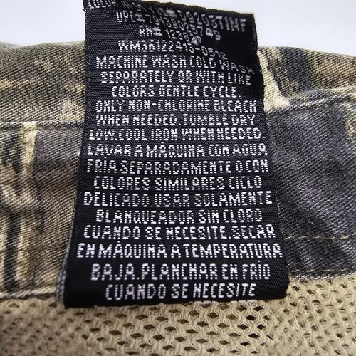 Mossy Oak Break Up Infinity Camouflage Vented Long Sleeve Button Up Shirt 3XL - Picture 10 of 10