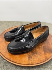 Bass Shoes Mens 10 EE Harrison II Blark Leather Tassel Loafers