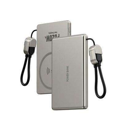 Magnetische Powerbank 10.000mAh   20W PD & 15W Wireless, Metall