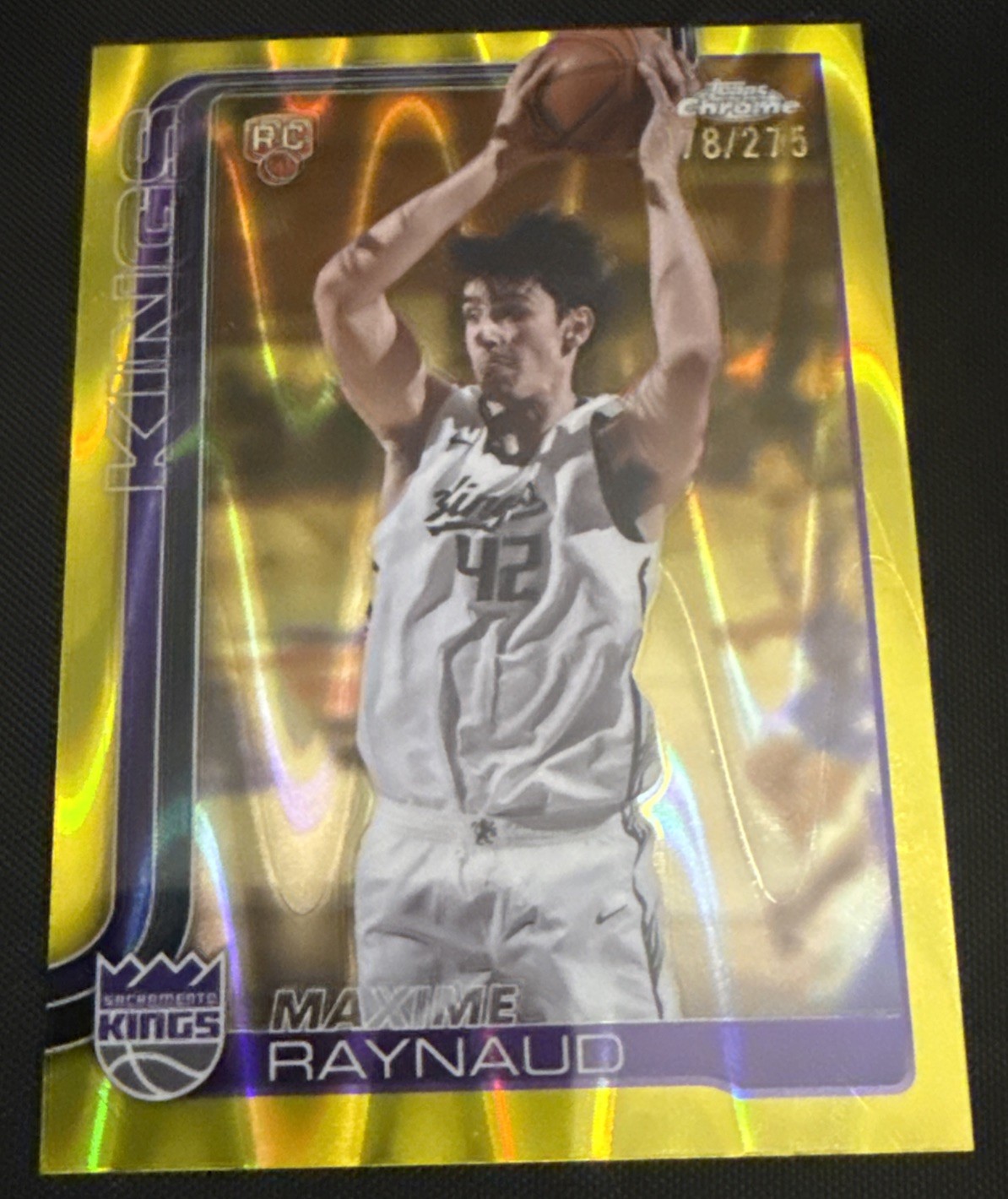 2025-26 Topps Chrome Maxime Raynaud #293 RC Rookie Yellow Raywave /275