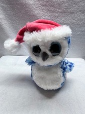 Ty Beanie Baby Icicles The Christmas Owl Multicolor 2014 Stuffed Animal Used