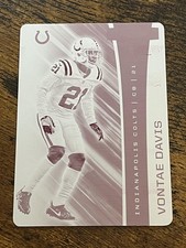 2017 Panini Rookies & Stars #6 Vontae Davis Printing Plate Magenta 1/1