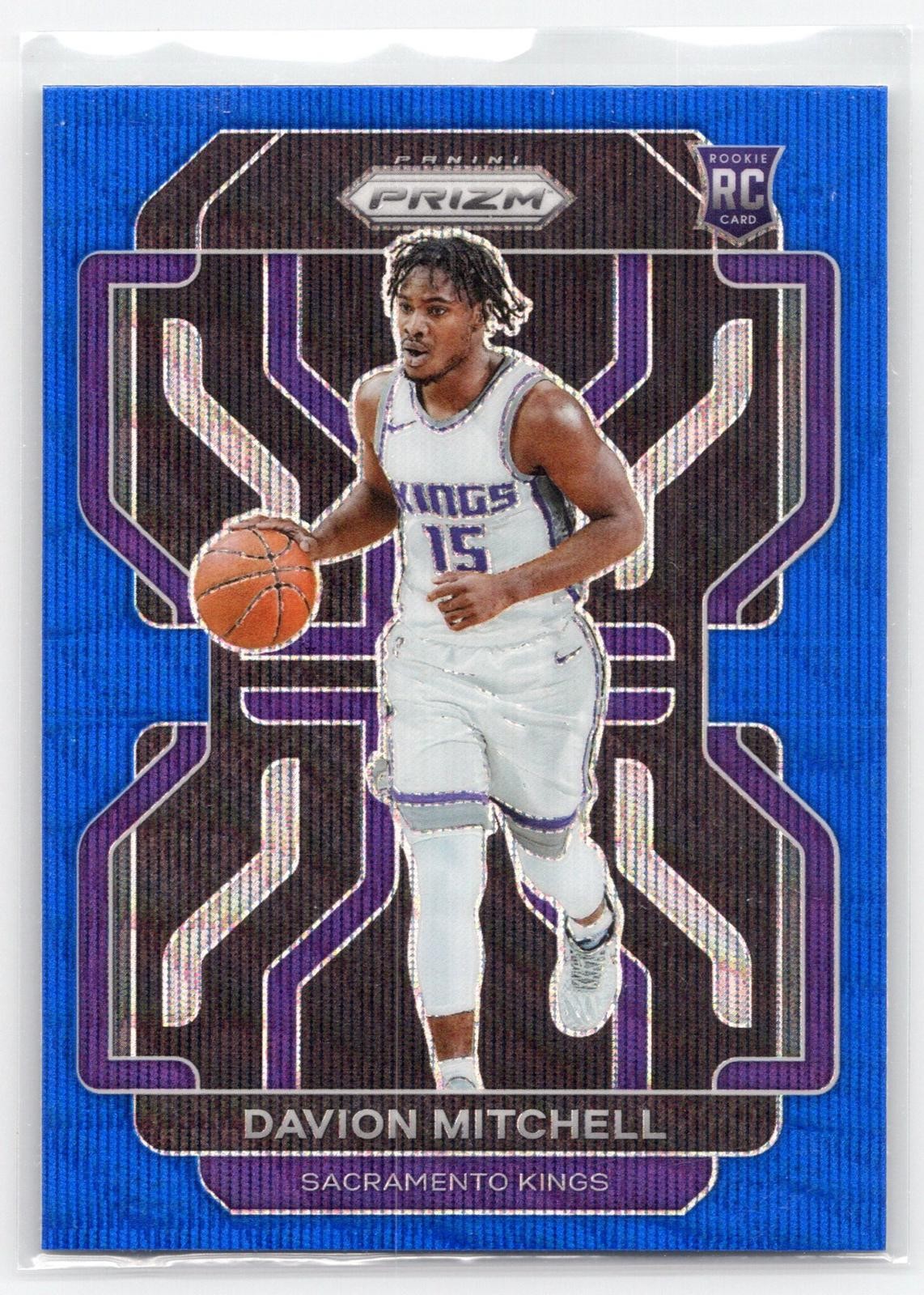 2021-22 Panini Prizm #312 Davion Mitchell Blue Wave
