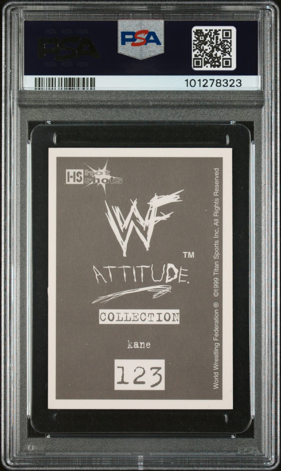 Kane Undertaker 1999 WWF Attitude Collection Sticker PSA NM-MT 8 Pop 1 None^ HOF view 2