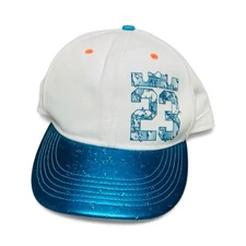 LeBron James Nike True Snapback Hat "White Aqua Blue Water Drops True Drip #23"