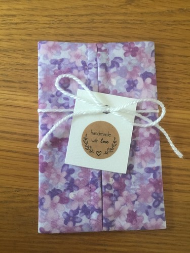Handmade Pocket Tissue Holder Cover, Handmade, Purple Floral Lovely Little Gifts - Picture 3 of 16