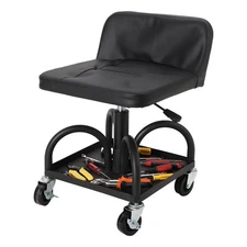 Rolling Garage Stool 300LBS 16" to 21" Height Adjustable Mechanic Workshop Seat