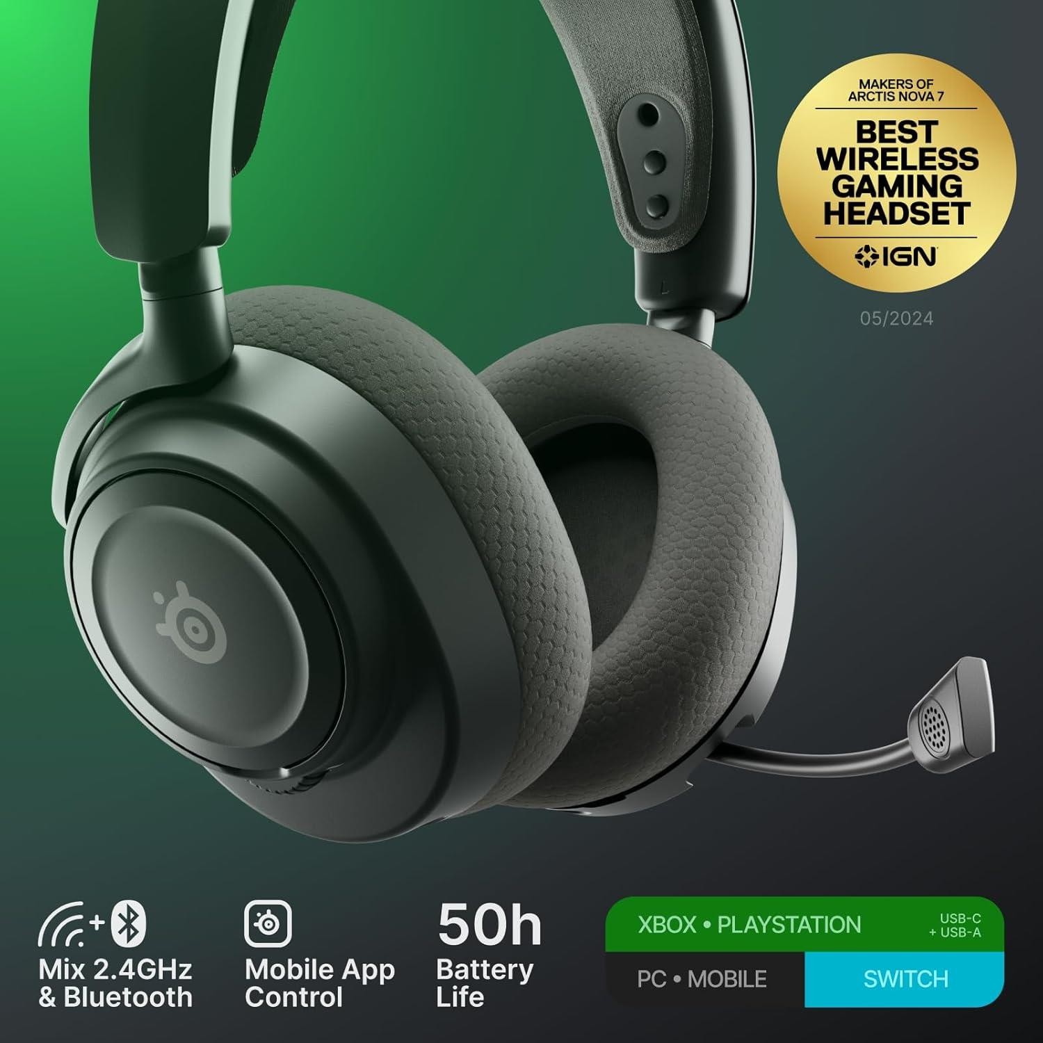 SteelSeries Arctis Nova 7x Gen 2 audífonos inalámbricos para juegos negro excelente, imagen 5