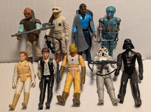9 Original Kenner Star Wars Figures 6 With Accessories NICE!