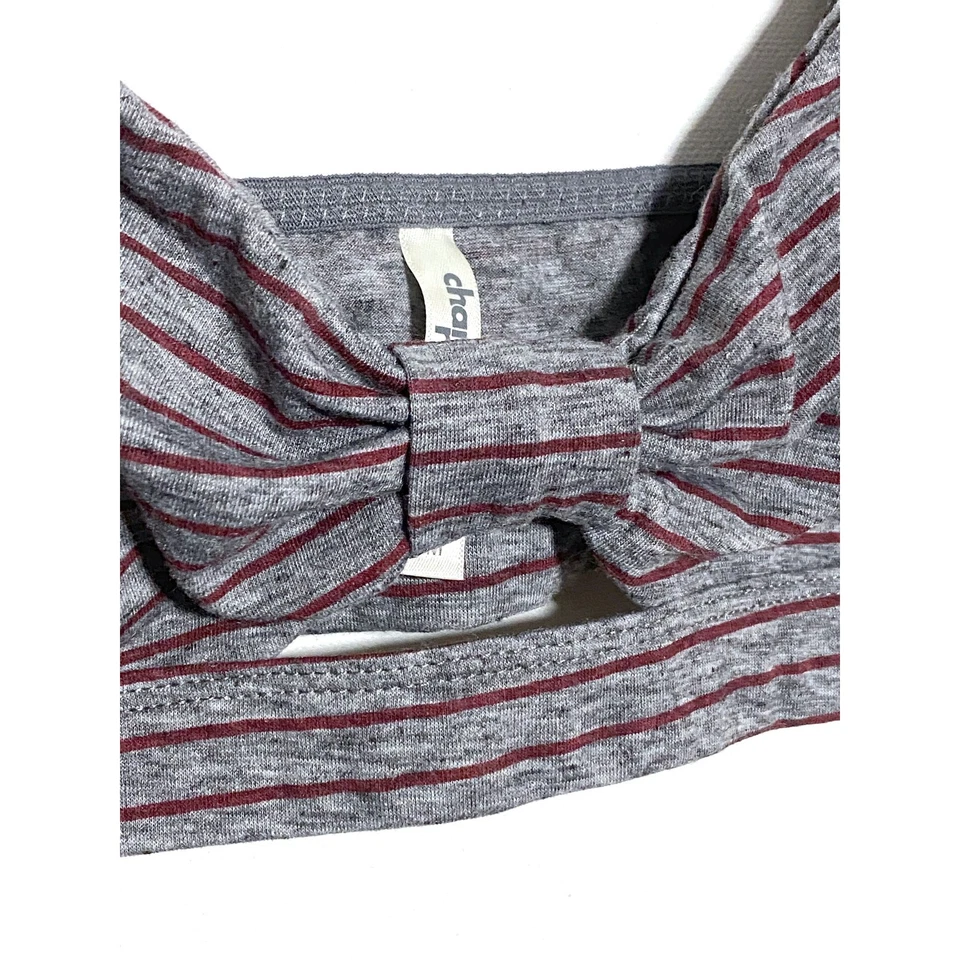 Charlotte Russe M Gris Rayas Imitación Pajarita Festival Coqueto Verano Nuevo con Etiquetas Foto 2 de 4