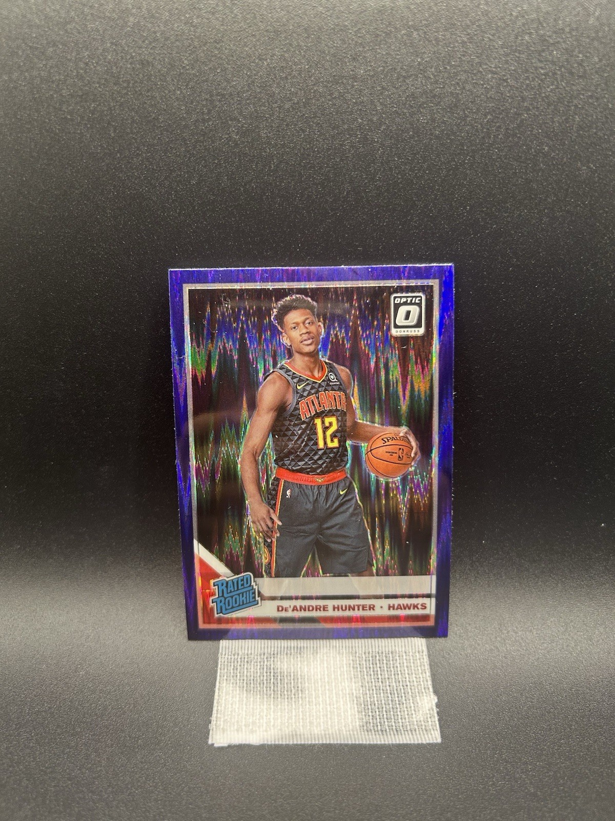 2019-20 Donruss Optic Rated Rookie De'Andre Hunter #198 Purple Shock Prizm (RC)
