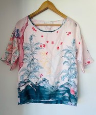 Stine Goya Seide Bluse Rhonda S 36 Rosa Grün...