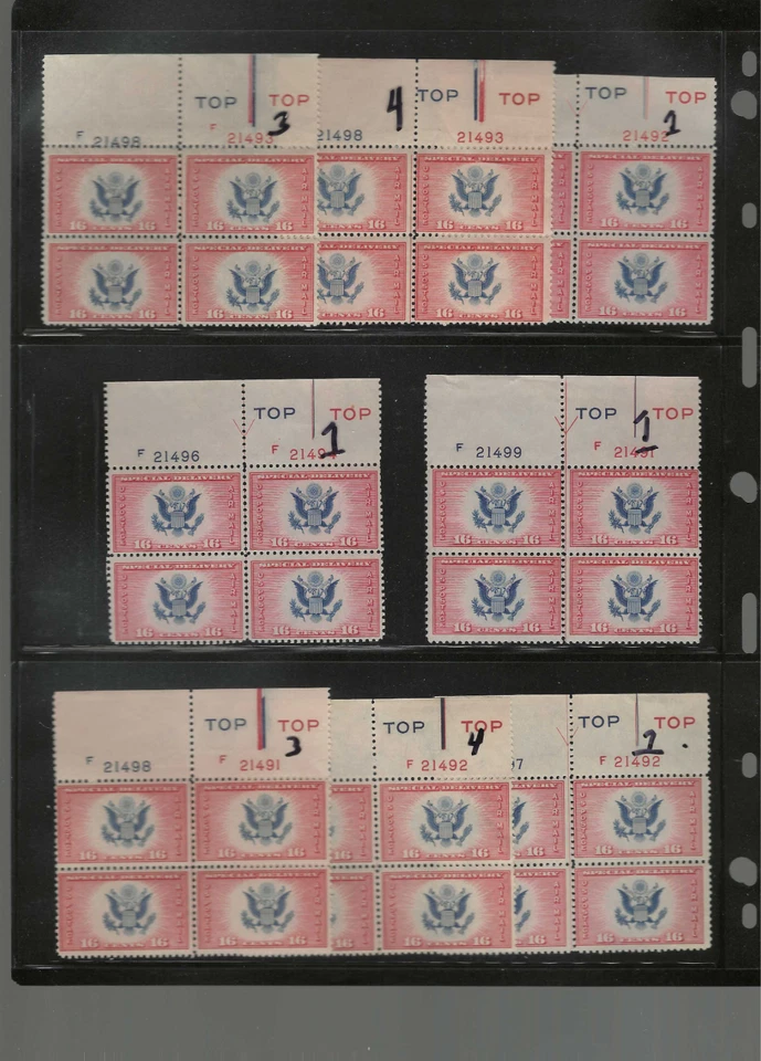 8 TOP TOP BLOCKS 4 OF CE2, TYPES 1-4 MNH CATS $346 - Image 2 of 4