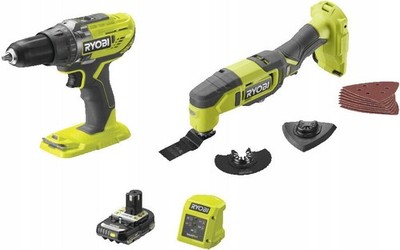 Ryobi R18CK2G-1C20G, 18 V ONE+, 2 Ah Akku, 1 Akku, 1,5 A Schnellladegerät,