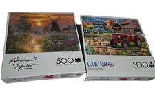 500 Ct Puzzles. New In Sealed Boxes. Lot Of 2. European Countryside  Peaceful