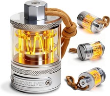 Vintage Aluminum Camping Lantern USB-C Dimmable Warm Glow Waterproof