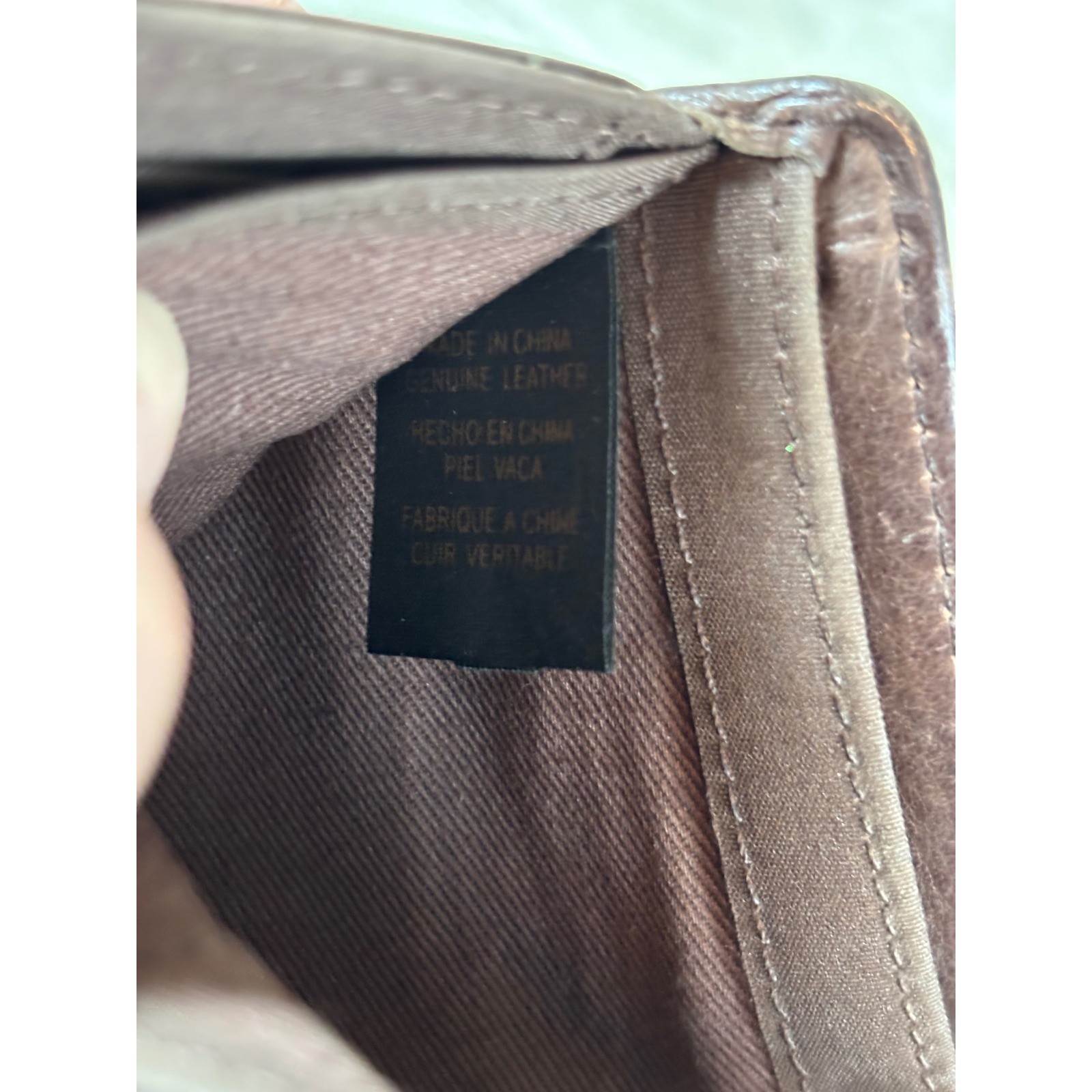 Fossil Patchwork Leather Bifold Wallet Brown Mult… - image 6