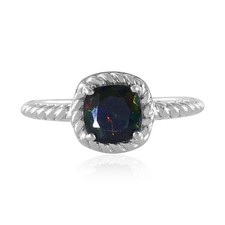 Cavill Opal Ring Damen 0,63ct Sterling Silber Äthiopischer Opal Kissenschliff-