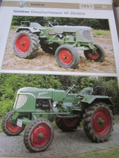 Traktor Datenblatt Güldner  5 Dieselschlepper AF 20/ADA