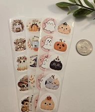 20 WHIMSICAL HALLOWEEN STICKERS/CUTE HALLOWEEN STICKERS/HALLOWEEN LABELS SEALS