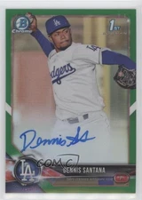 2018 Bowman Chrome Prospect Green Refractor /99 Dennis Santana #CPA-DS Auto