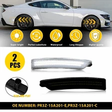 For 2024-2025 Ford Mustang LED 2x Side Marker Lights Rear Bumper Lamp Reflectors