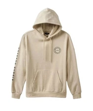 NWT BRIXTON Crest HOOD Pullover Fleece Hoodie Jacket Board Surf Sz Mens MEDIUM