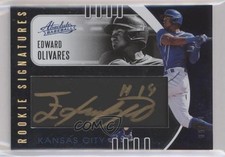 2021 Panini Absolute Black Leather /10 Edward Olivares #111 Auto 06z2
