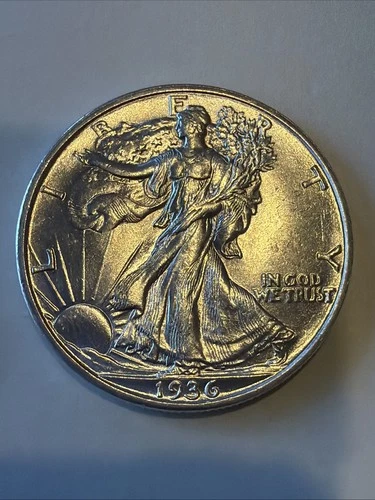 1936 D Walking Liberty Half Dollar Pristine Gem BU Stunning Unc Key Date/Mint