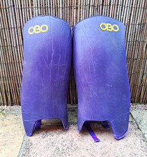 OBO Field Hockey Goalie Leg Pads Pair, Padded Adjustable Foam, Purple/Yellow M