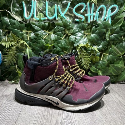 Nike Air Presto Mid Utility Purple Black Mens Size 9 Running Shoes Sneakers