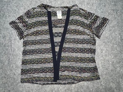 R&M Richards Open Front Cardigan w/ Shoulder Pads Women's Petite Size 14 / USA