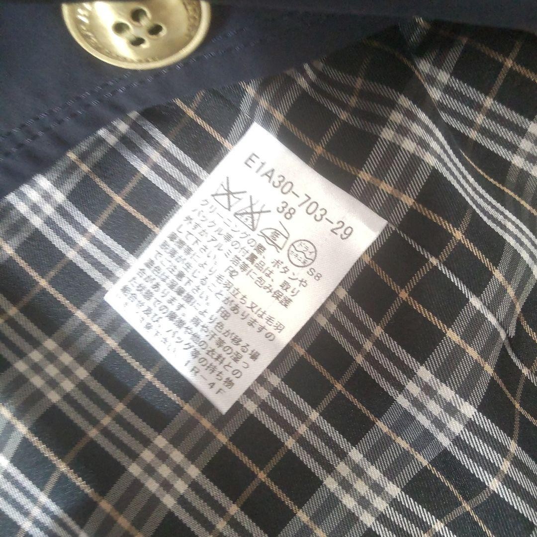 Burberry Blue Label Trench Coat Navy Blue With Check Pattern Size 38 For Women thumbnail 24