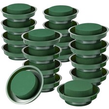 16 PCS Floral Foam With Bowl 4.7 Inch Green DIY Flower Arrangement Wet Round