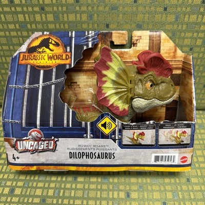 NEW ~ Jurassic World Dominion Dilophosaurus Uncaged Rowdy Roars Dinosaur Figure
