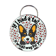 Tricolor Welsh Corgi Dog Valentines Day Bottle Opener Keychain Handmade Gift