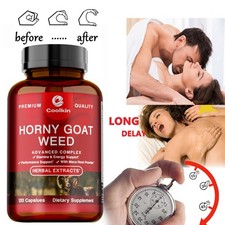 120pcs Horny Goat Weed-Maca Root, Tribulus-Testosterone Booster,Energy,Endurance