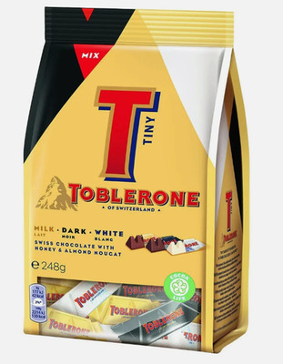 TOBLERONE Tiny Assorted White Milk & Dark Chocolate Chocolate Bites 248g 8.8oz