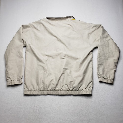 VTG Lacoste Sport Jacket Mens Medium White Beige Track Full Zip Retro Stripe Y2K - Picture 8 of 13