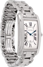 Cartier Americaine Tank 1741/W26055L1 18k White Gold 45mm auto watch 3