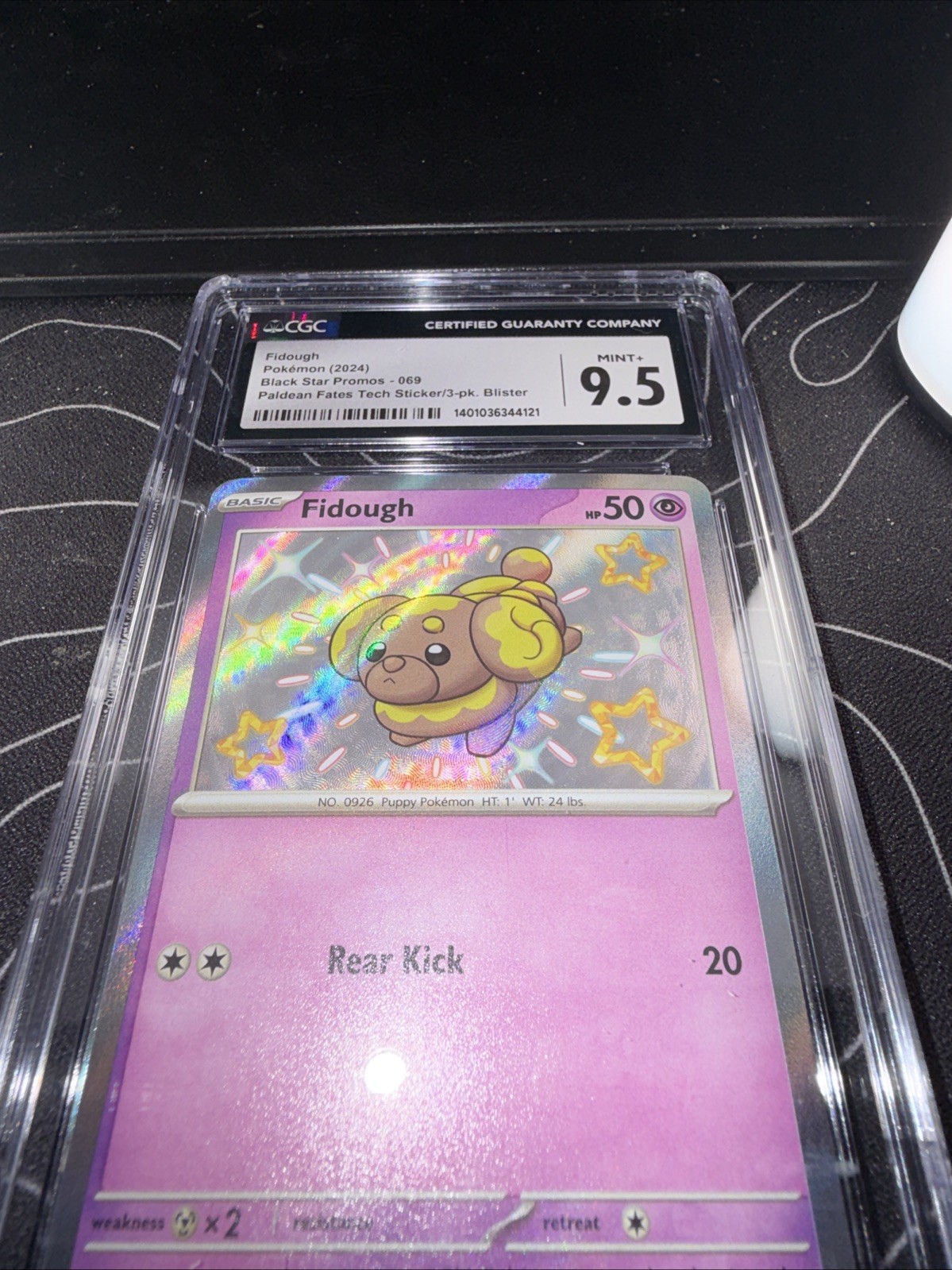 TCG Pokemon Fidough 2024 Black Star Promos 069 Paldean Fates Mint+