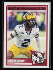 2025 Score #11 Will Johnson Rookie Arizona Cardinals Football Card. rookie card picture