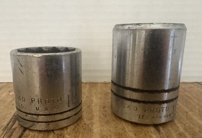 2- Vintage Proto 5440 Professional 1-1/4'' Socket - 1/2 inch Drive  Los Angeles