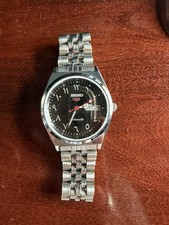 Seiko 5 Automatic Black Arabic Dial Stainless...