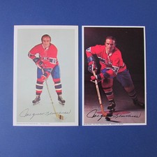 JACQUES LEMAIRE  (2 DIFF)  POSTCARD 1970  1971  1972  1973  CANADIEN DEVILS WILD