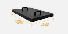 28" Griddle Cover For Blackstone Griddle w/ Rear Grease Collection Powder Coated