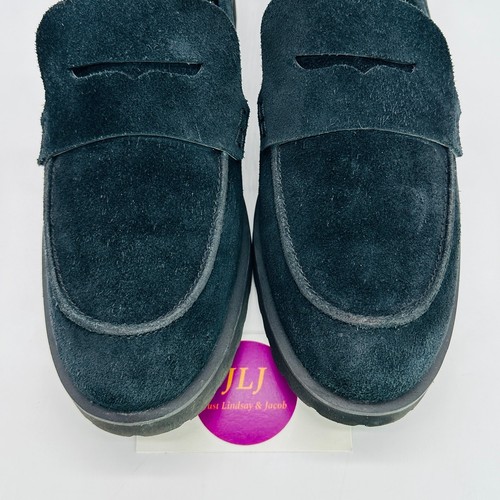 Cole Haan Women's Newburg Black Suede Lug Sole Penny Loafers W24292 Size 8.5 - Picture 4 of 12