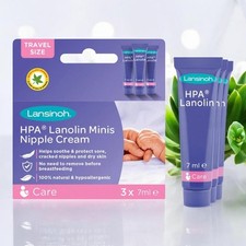 Lanolin Nipple Cream Minis 3 x 7ml HPA Lansinoh Natural Hypoallergenic