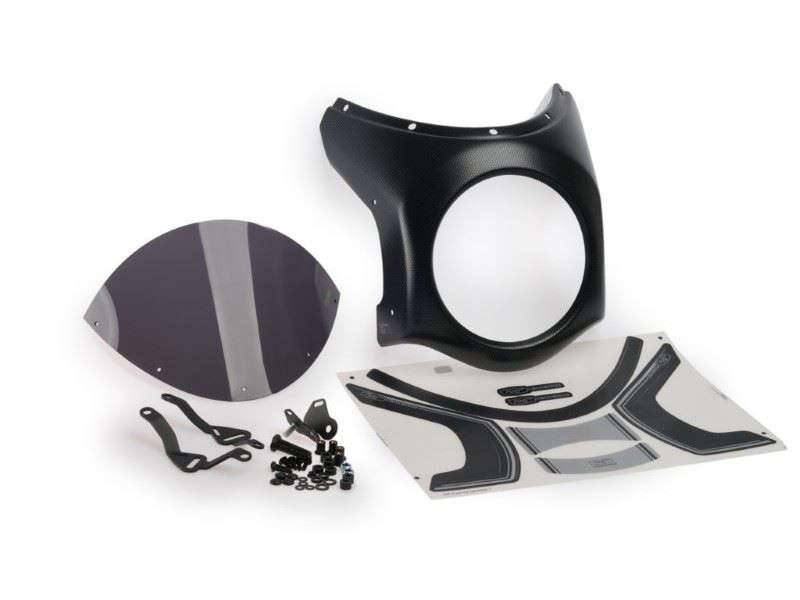 Puig Retro Crbn Look Fairing & Dk Smoke Screen 195mm Triumph Thruxton 1200 16-19