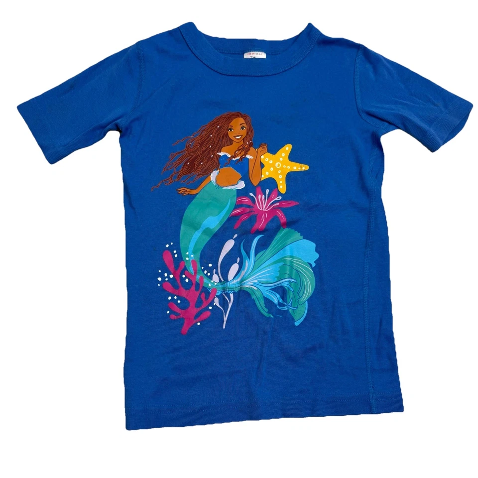Juego de pijama Hanna Andersson Little Mermaid Ariel talla 6-7 120 algodón manga corta Foto 2 de 4